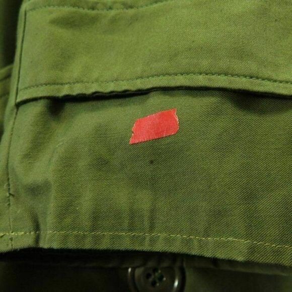 Vintage 50s US Army 107 Coat Overcoat S Short Green Liner Military Korea Belted - Picture 10 of 12